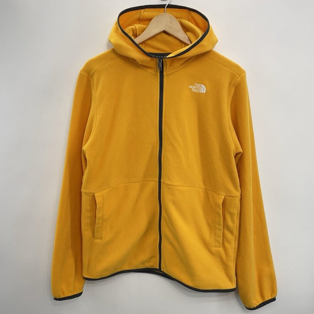 The North Face Teen Glacier Full Zip Hooded Jacket Fleece Yellow Kids‎ XXL 18-20
